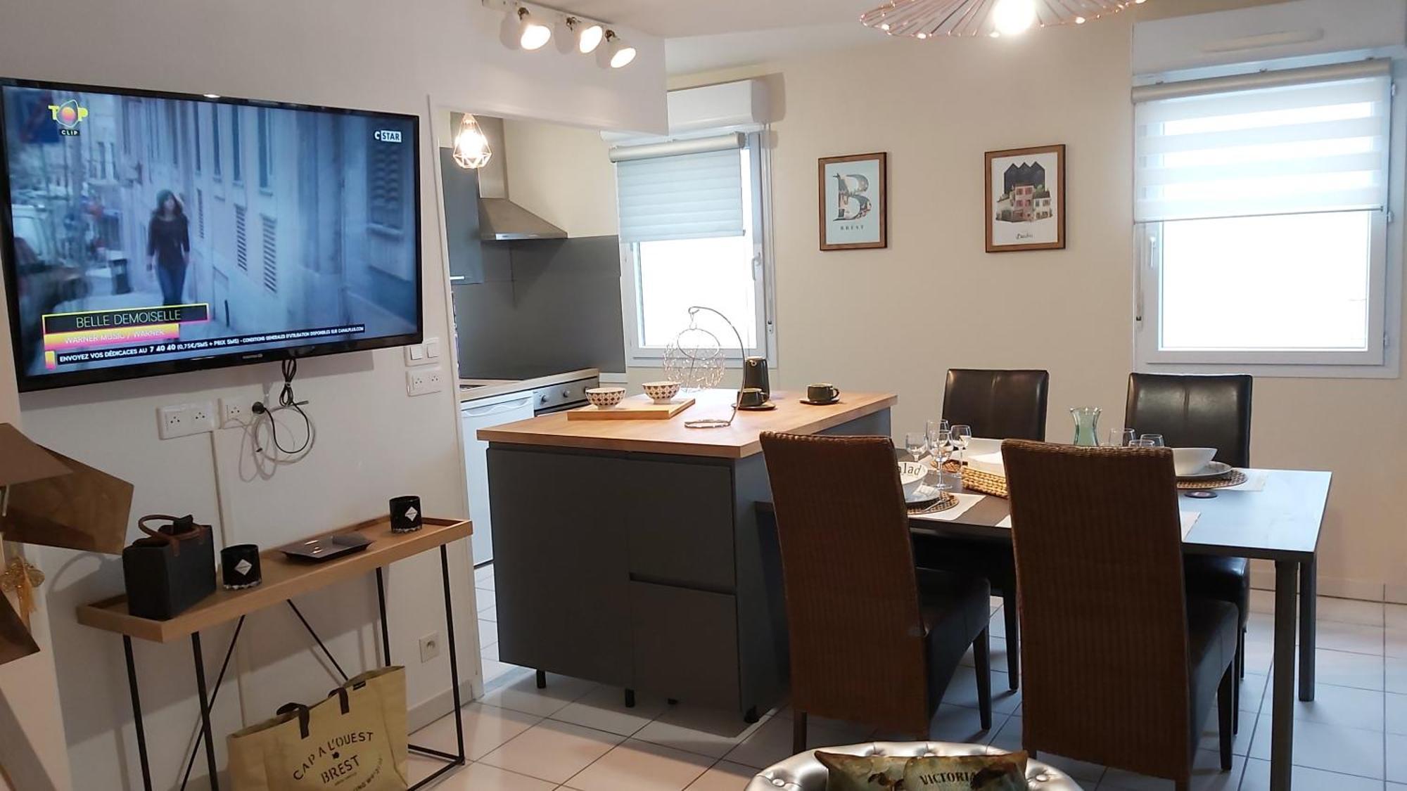 L'Escale N°13 :Appartement Standing Dans Residence Breszt Kültér fotó